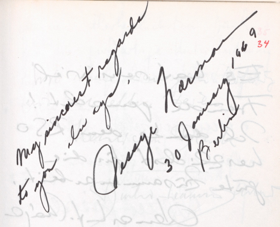 Eintrag von Jessye Norman in die DSO-Autogrammbücher von Heinrich Köhler, 30.01.1969. Foto: Archiv DSO